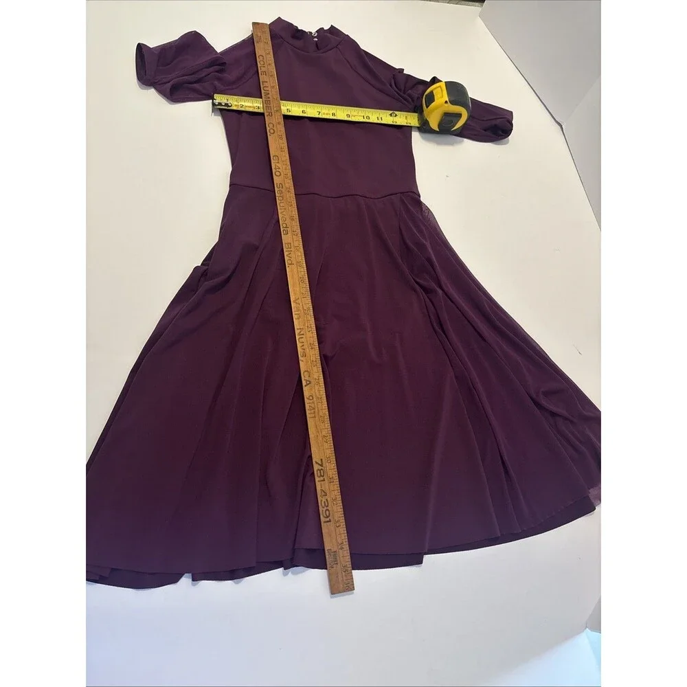 EUC Girls Weissman Purple Dance Recital Dress Costume Sz Large Child  12286